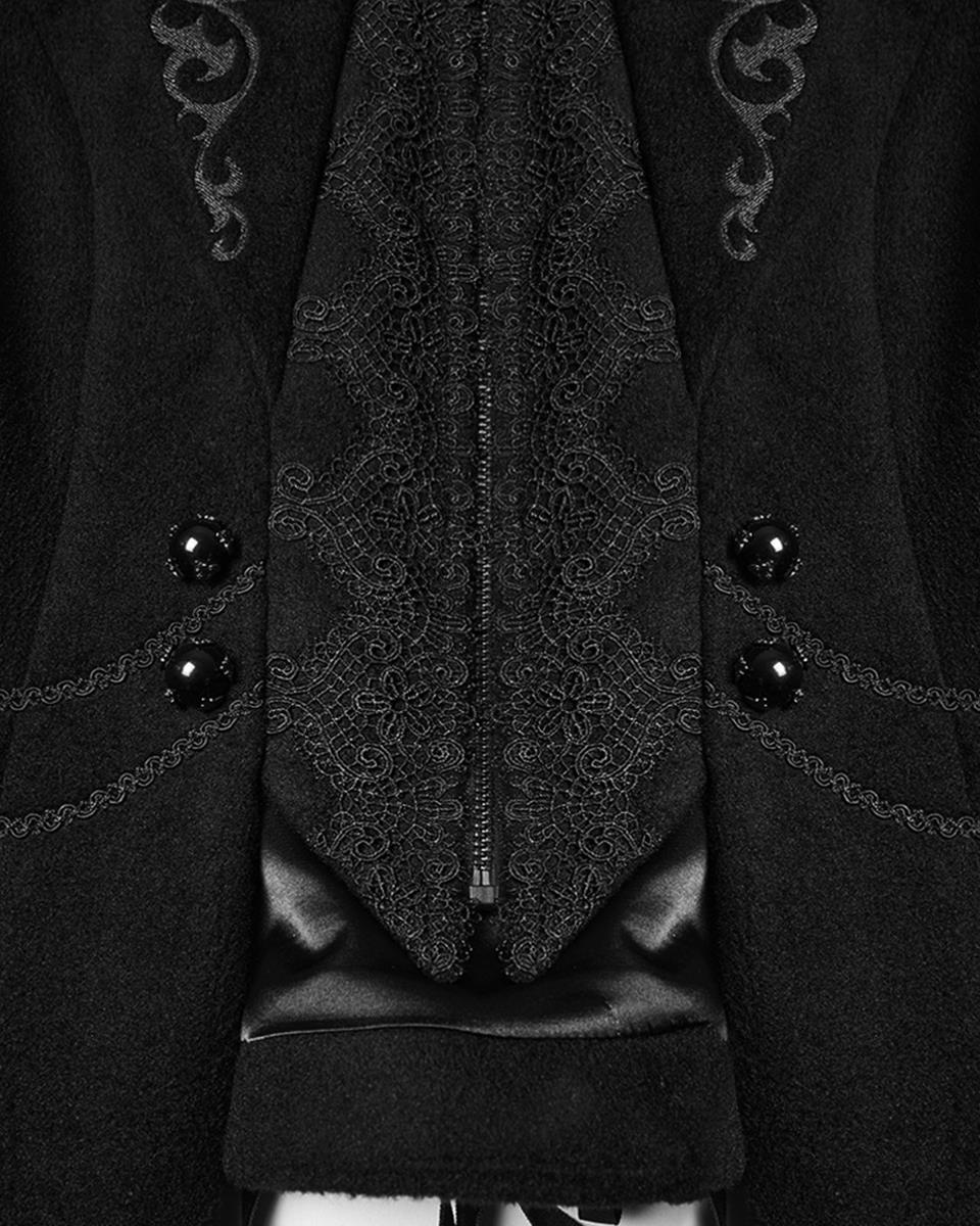 WY-1841EDF Womens Gothic Embroidered Victorian Woolen Riding Jacket