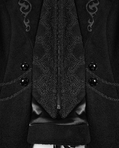 WY-1841EDF Womens Gothic Embroidered Victorian Woolen Riding Jacket