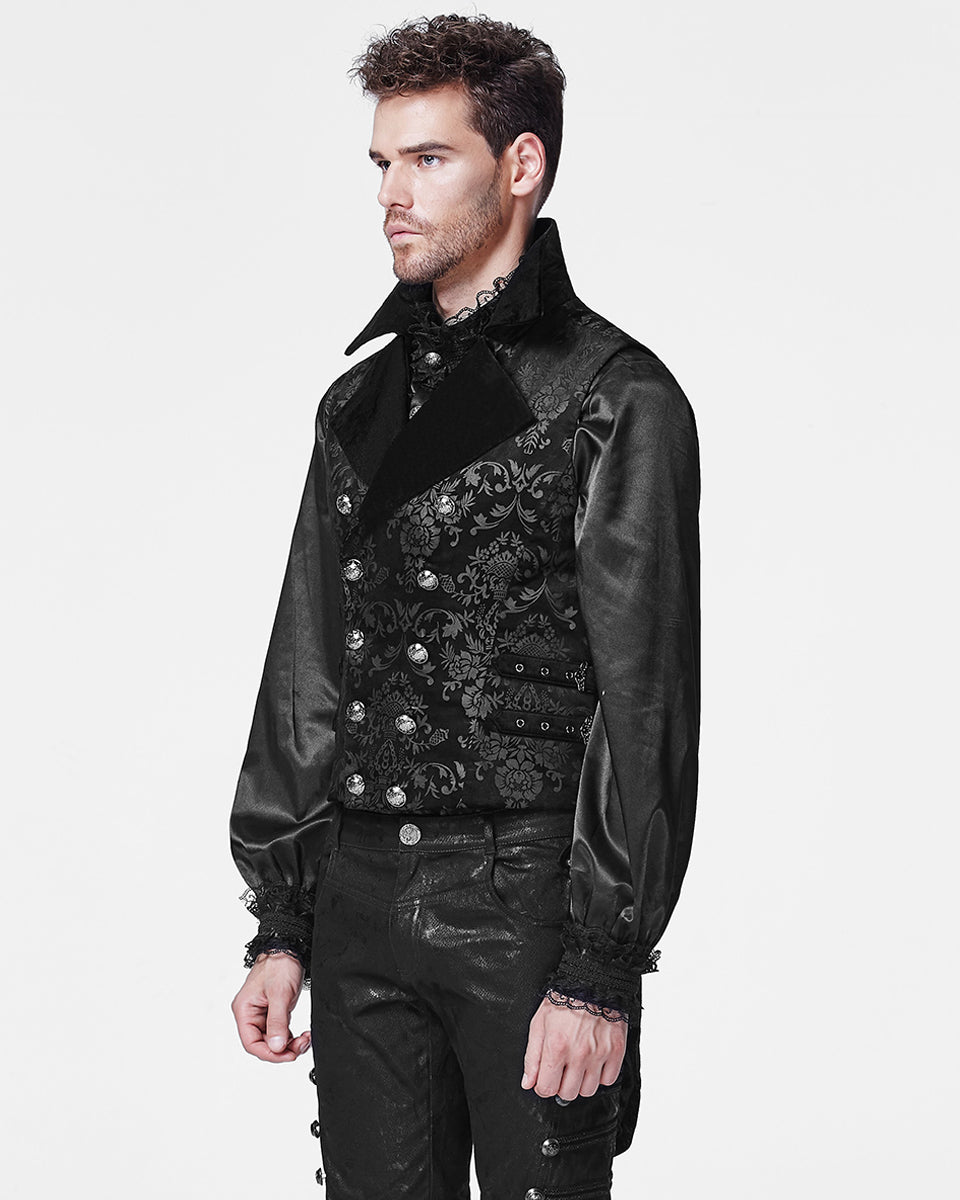 Y-596 Mens Gothic Aristocrat Swallow Tails Waistcoat Vest