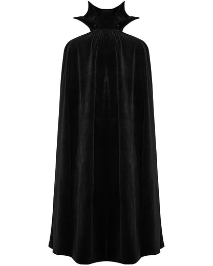 PR-WY-1555DPM-BKM Mens Long Gothic Nobleman Velvet Vampire Cloak