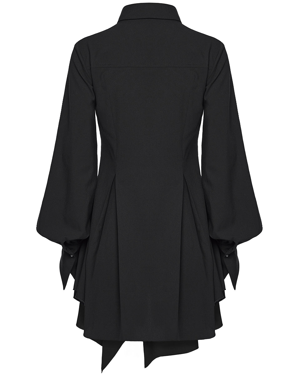 PR-OPQ-934LQF-BKF Daily Life Womens Gothic Witch Asymmetric Shirt Dress