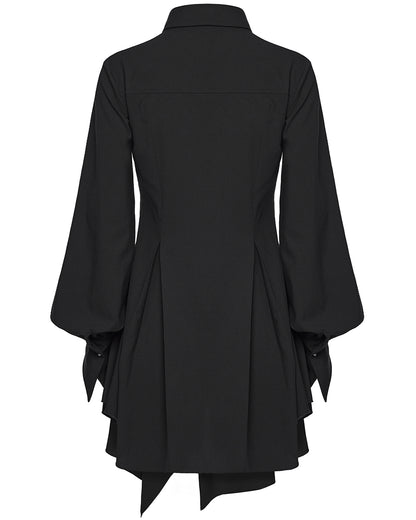 PR-OPQ-934LQF-BKF Daily Life Womens Gothic Witch Asymmetric Shirt Dress