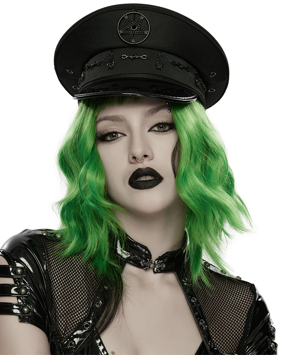 WS-897MZ Unisex Apocalyptic Gothic Pentagram Military Cap