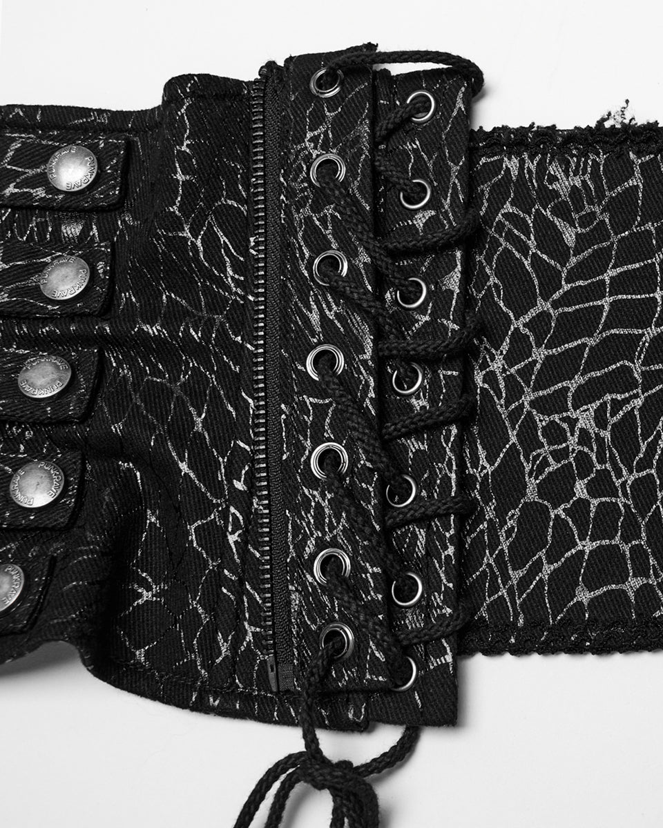 WS-618YDF-BKF Daily Life Apocalyptic Punk Snakescale Cincher Corset