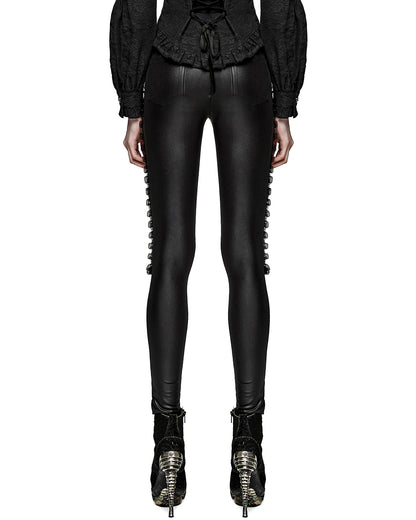 PR-WK-574DDF-BKF Womens Gothic Mesh Inset Leggings