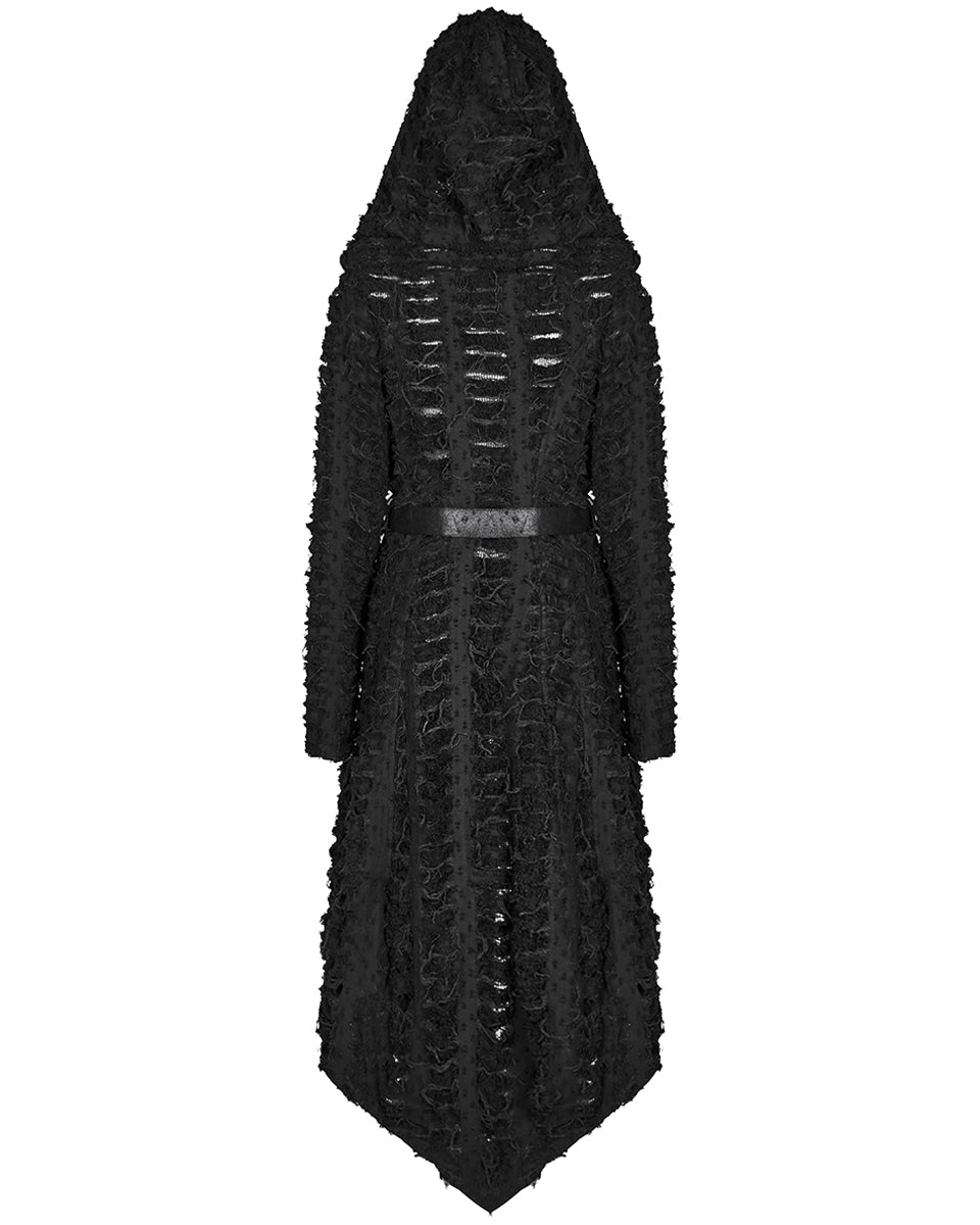 WY-1588XCF-BKF Daily Life Gothic Dystopian Decay Hooded Coat