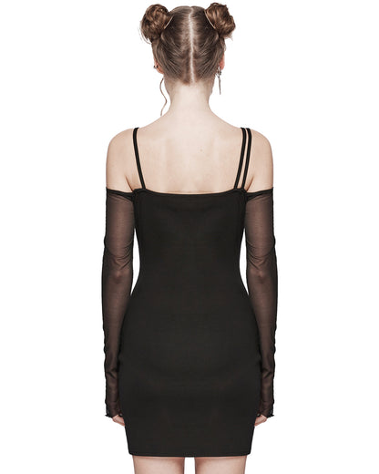 WQ-648LQF-BKF Daily Life Asymmetric Gothic Bodycon Dress