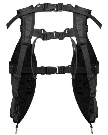 WS-633BDM-BKM Mens Apocalyptic Wasteland Punk Tactical Utility Harness Top