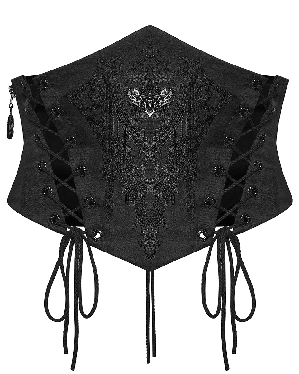 PR-OS-884YDF-BKF Daily Life Womens Gothic Butterfly Embroidered Waist Cincher Corset