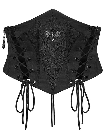 PR-OS-884YDF-BKF Daily Life Womens Gothic Butterfly Embroidered Waist Cincher Corset