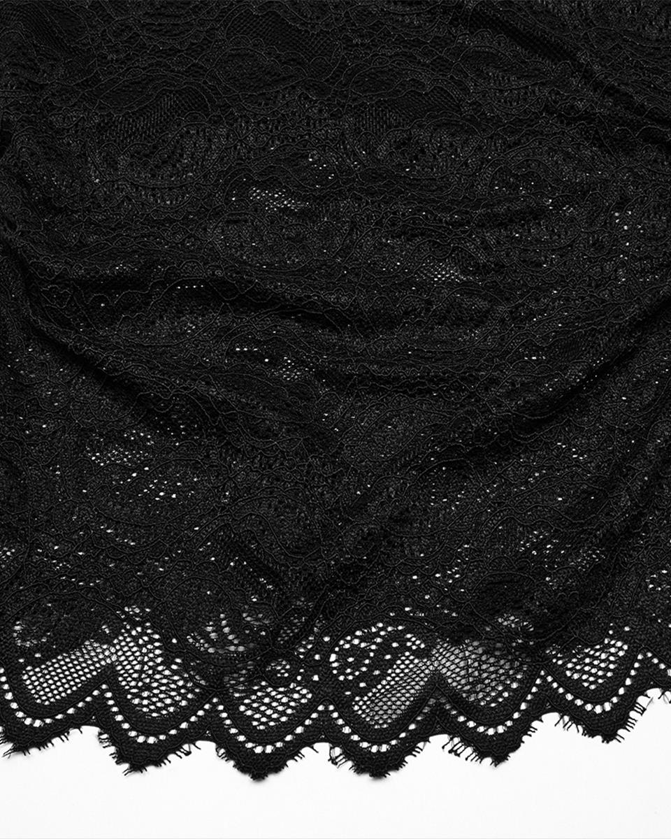 OT-963TCF Daily Life Victorian Gothic Floral Lace Fitted Blouse Top