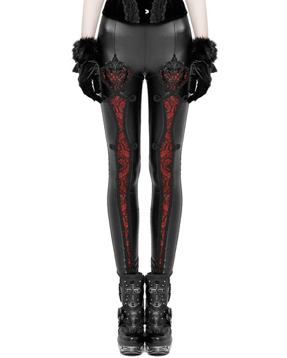 Ariadne Leggings - Black & Red
