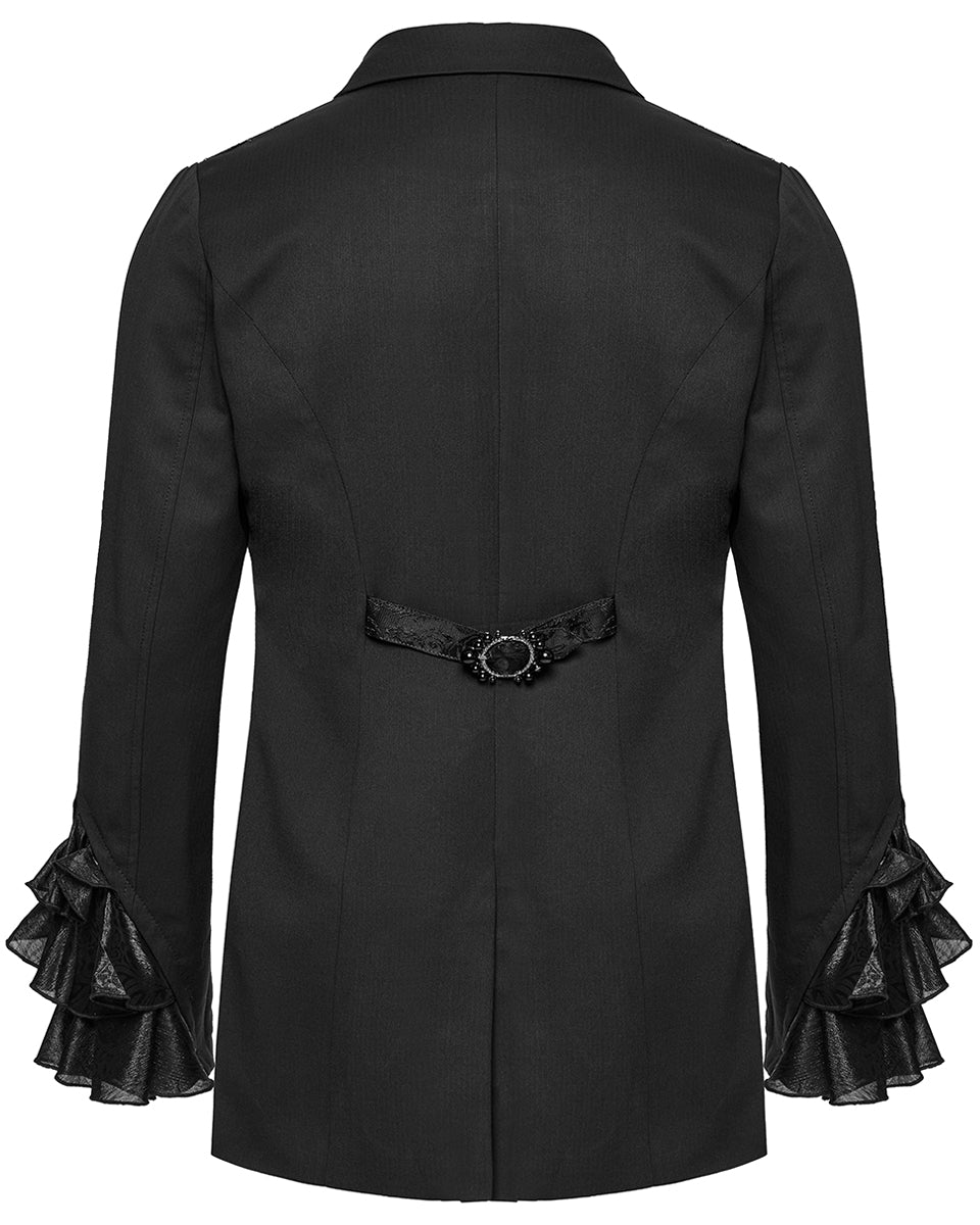 WY-1791LDM Mens Elegant Gothic Gentleman Embroidered Tailcoat Dress Jacket