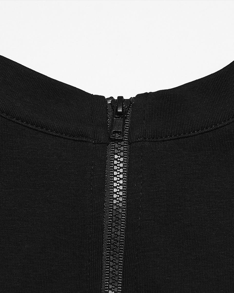 PR-WT-1077BXF-BKF Womens Apocalyptic Gothic Studded Shredded Fishnet Tank Top Vest