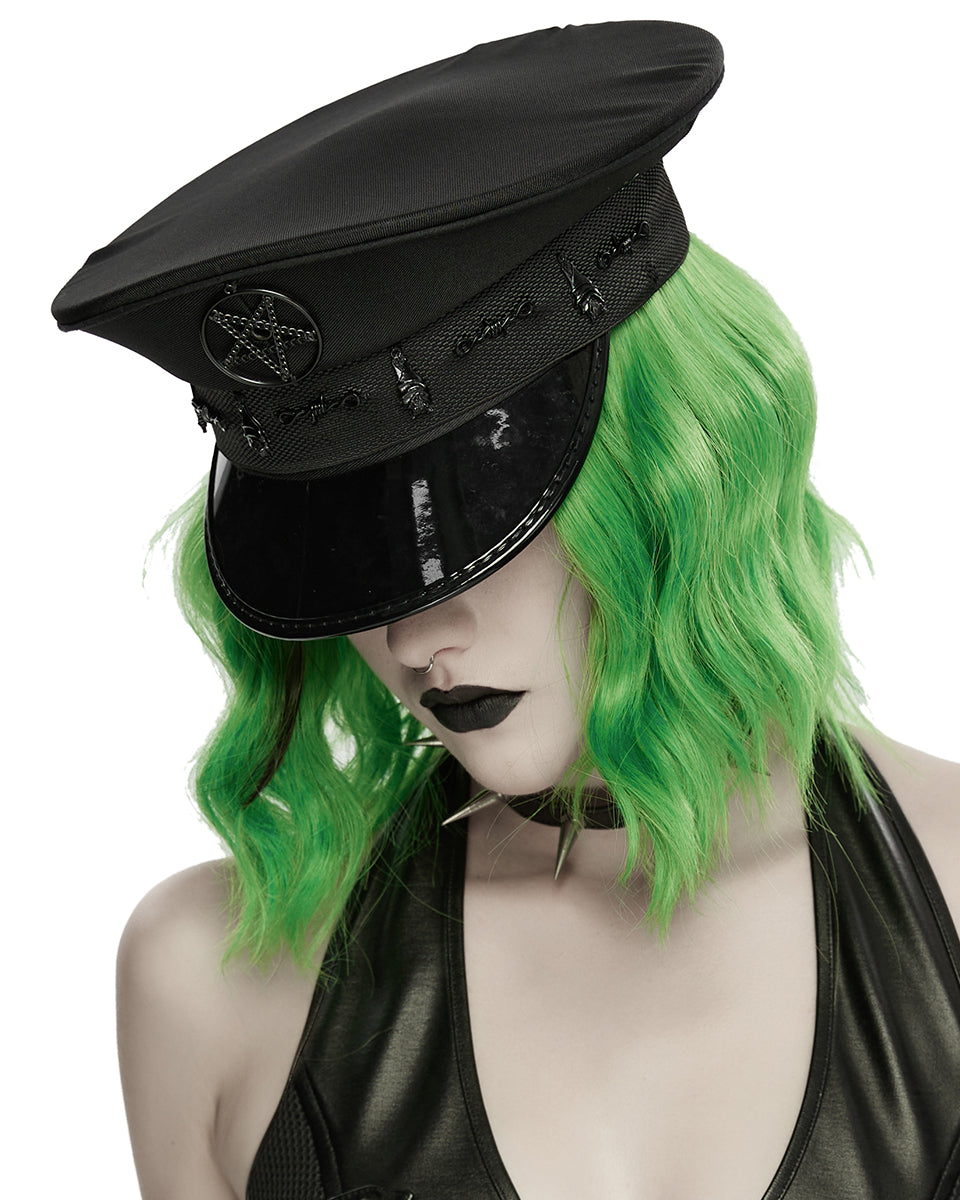 WS-897MZ Unisex Apocalyptic Gothic Pentagram Military Cap