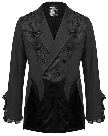 WY-1791LDM Mens Elegant Gothic Gentleman Embroidered Tailcoat Dress Jacket