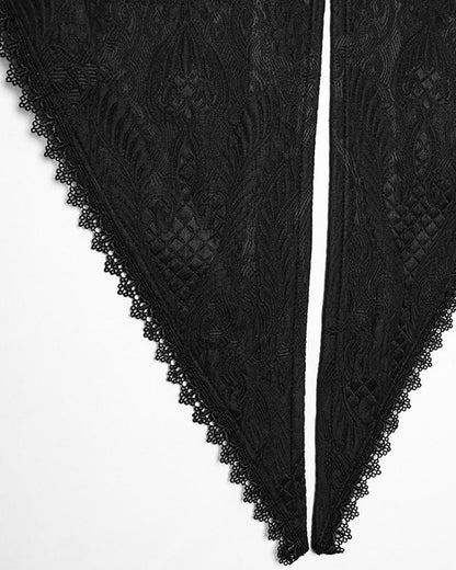 WY-1773XCM-BKM Mens Gothic Steampunk Embellished Jacquard Tail Coat Jacket