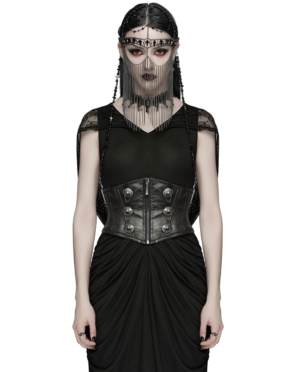 WS-875YDF Womens Gothic Chinese Dragon Coated Waist Cincher Corset Belt