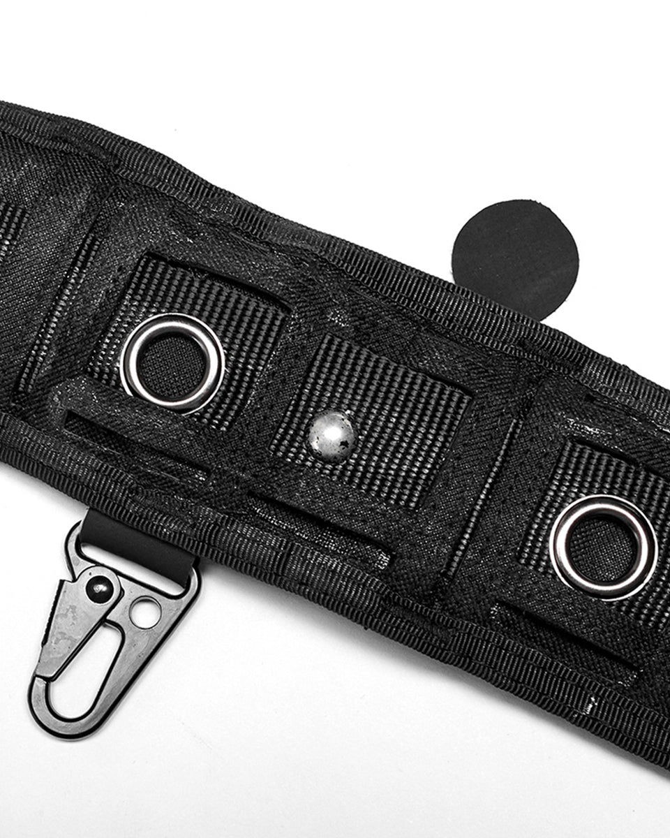 PR-S530-BKM Mens Apocalyptic Utility Harness Belt & Hip Bag
