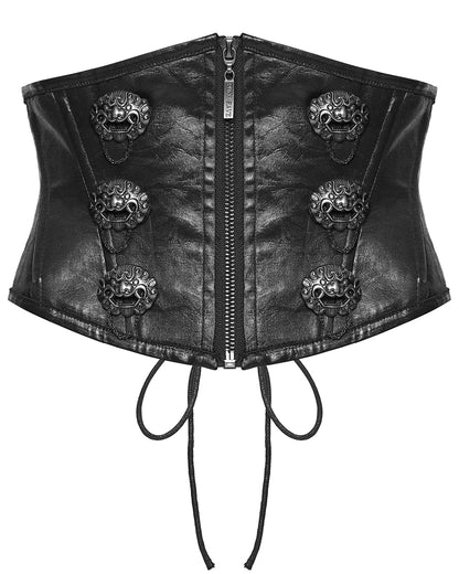 WS-875YDF Womens Gothic Chinese Dragon Coated Waist Cincher Corset Belt