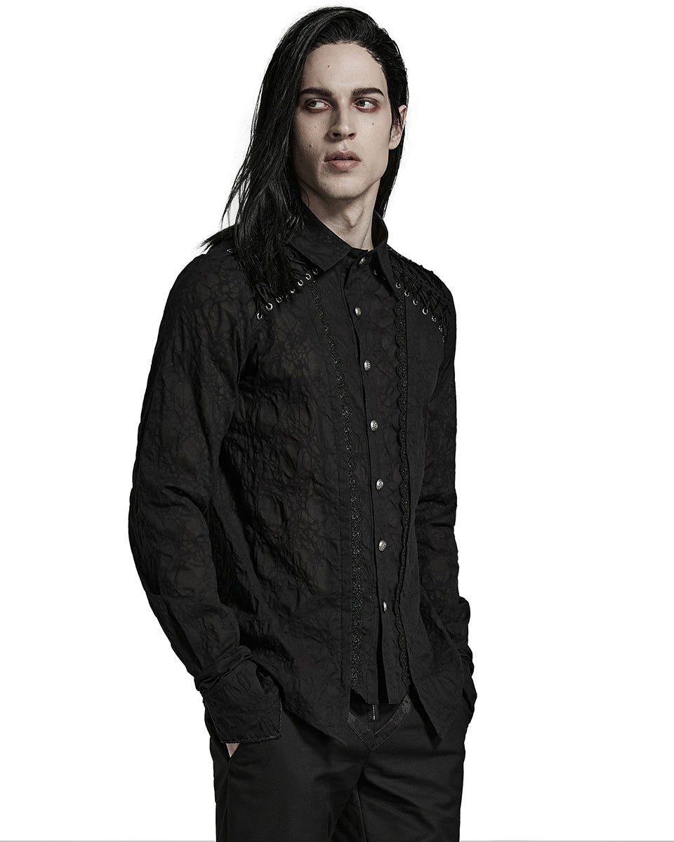 Goth collared cheap shirt