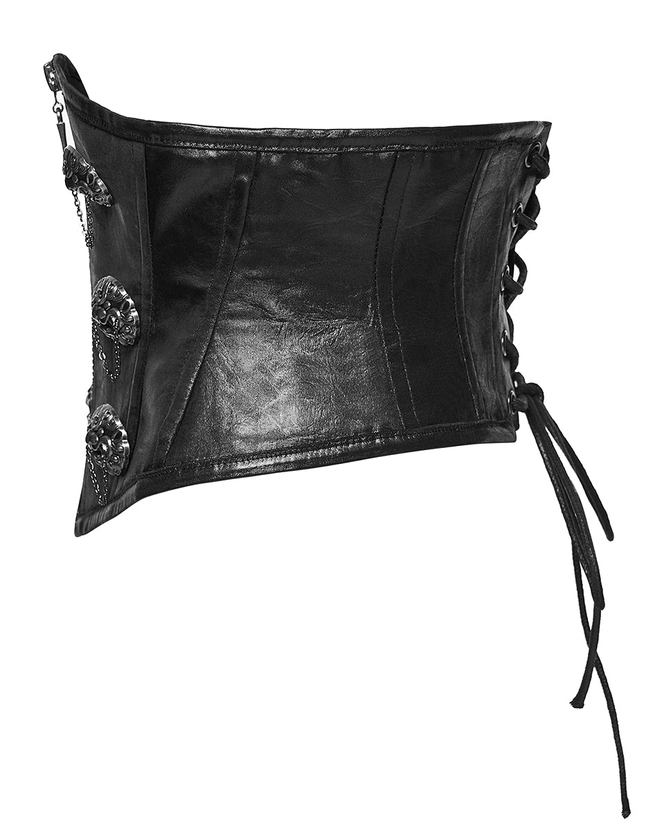 WS-875YDF Womens Gothic Chinese Dragon Coated Waist Cincher Corset Belt