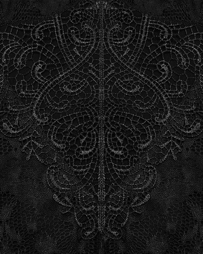OQ-820LQF Daily Life Long Gothic Rose Lace Side Split Maxi Dress