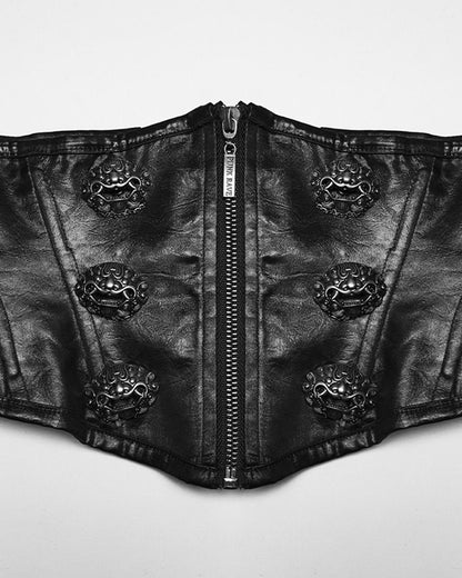 WS-875YDF Womens Gothic Chinese Dragon Coated Waist Cincher Corset Belt
