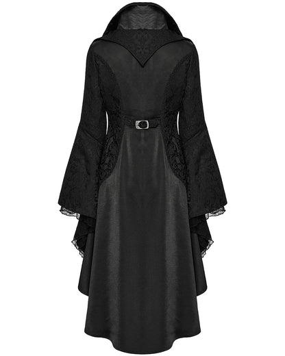 WY-1736XCF-BKF Womens Regency Gothic Jacquard Cutaway Frock Coat
