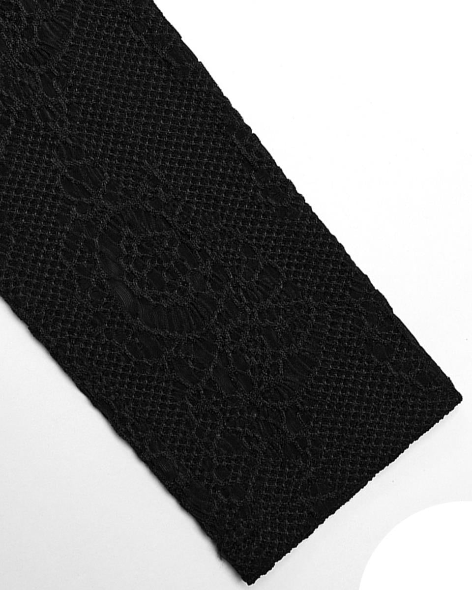 PR-WT-826TCM-BKM Mens Gothic Textured Knit  Top