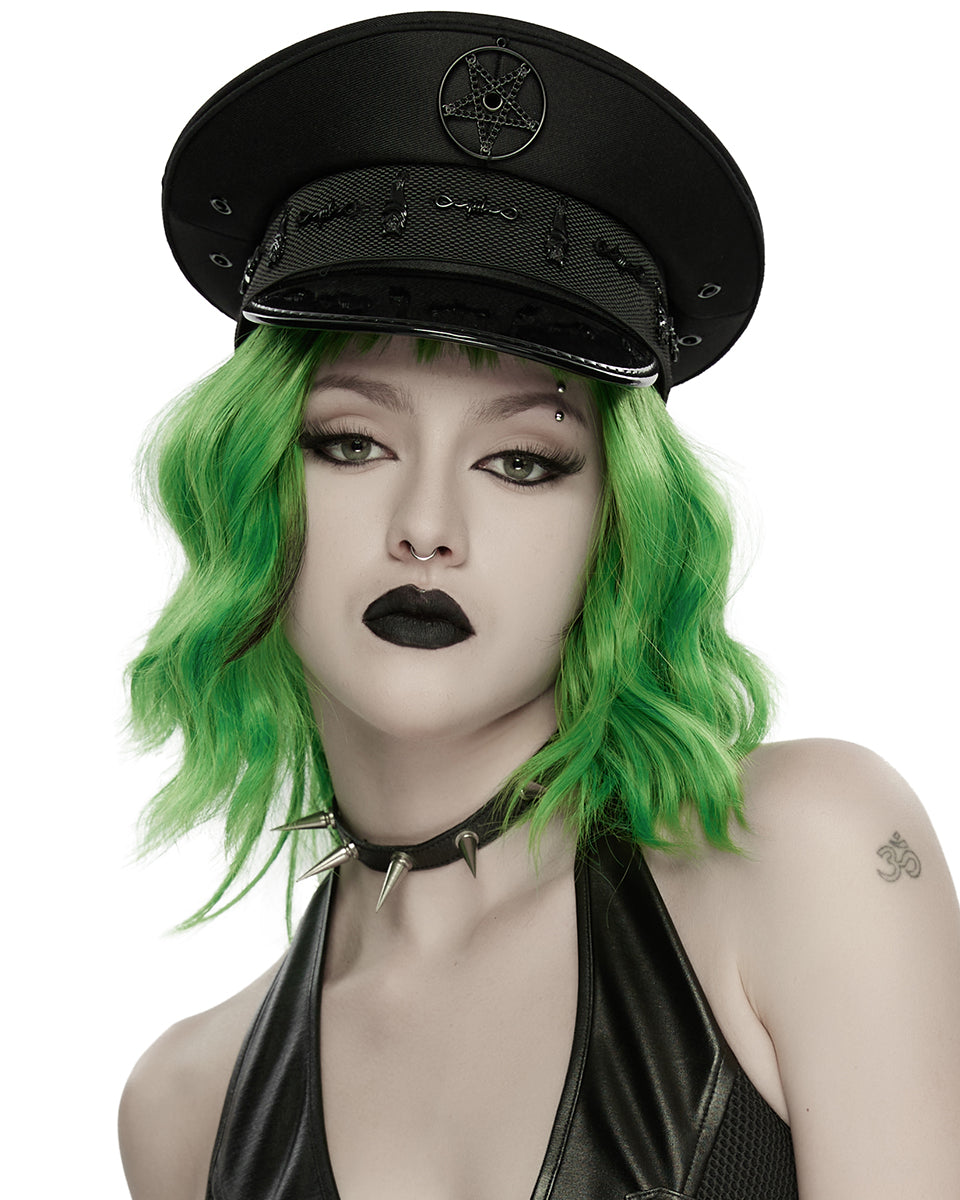 WS-897MZ Unisex Apocalyptic Gothic Pentagram Military Cap