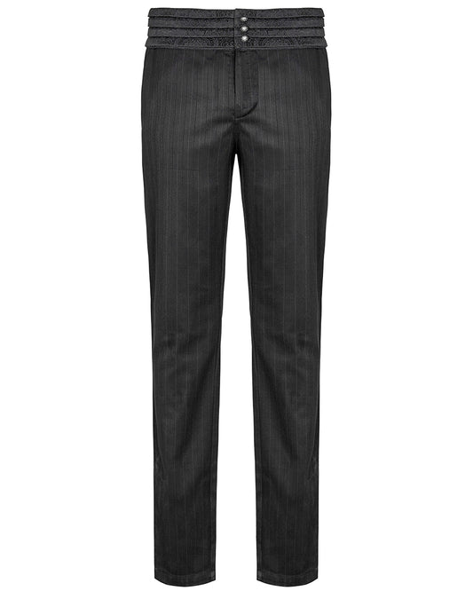 Gainsborough Mens Trousers - Black Stripe