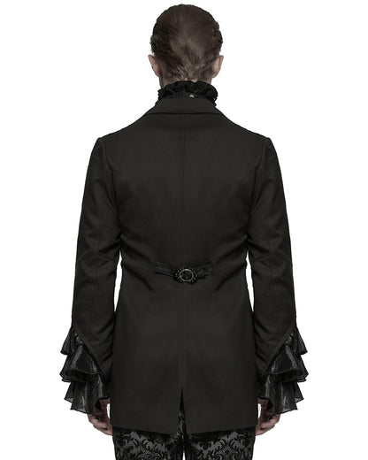 WY-1791LDM Mens Elegant Gothic Gentleman Embroidered Tailcoat Dress Jacket