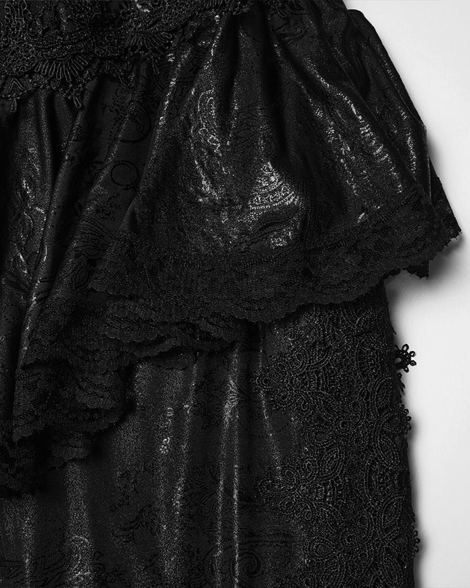 WK-731XCF Womens Baroque Gothic Skirted & Flared Leggings