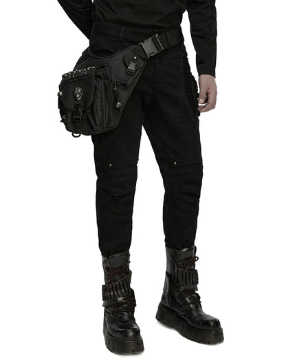 WS-869BB Unisex Apocalyptic Gothic Studded Skull Hip Bag Waist Pack Belt