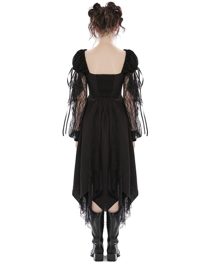 OPQ-1238 Daily Life Urban Occult Gothic Lace Contrast Maxi Dress