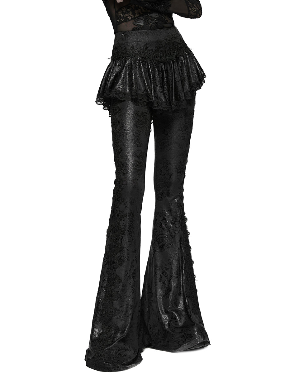 WK-731XCF Womens Baroque Gothic Skirted & Flared Leggings