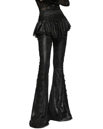 WK-731XCF Womens Baroque Gothic Skirted & Flared Leggings