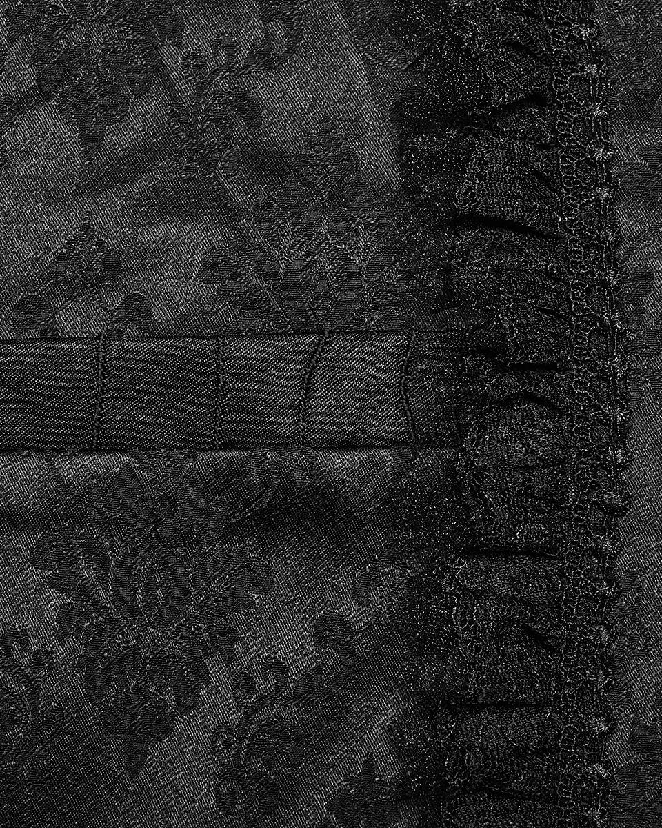 PR-Y1469-BKM Mens Dark Gothic Aristocrat Jacquard Waistcoat Vest - Victorian Damask
