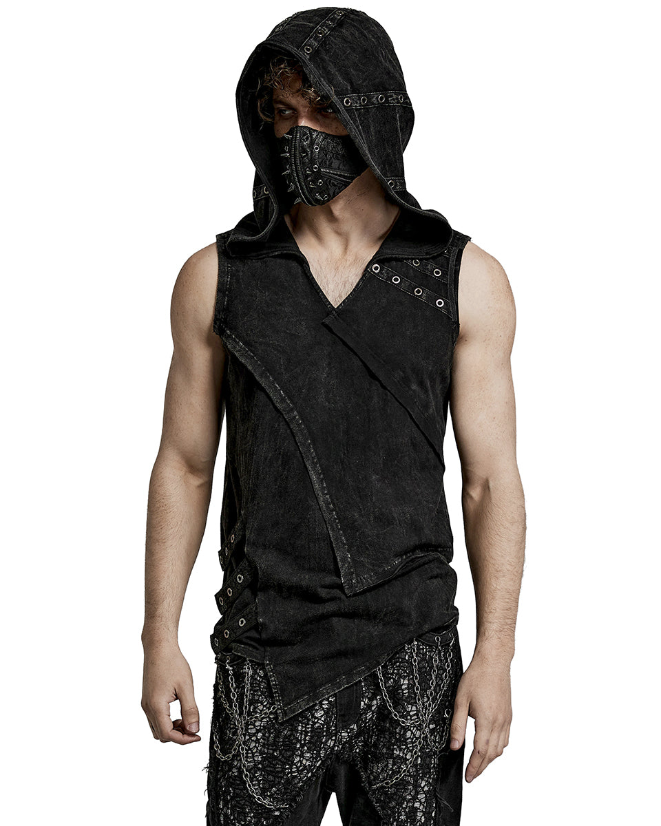 Gothic sleeveless hoodie sale