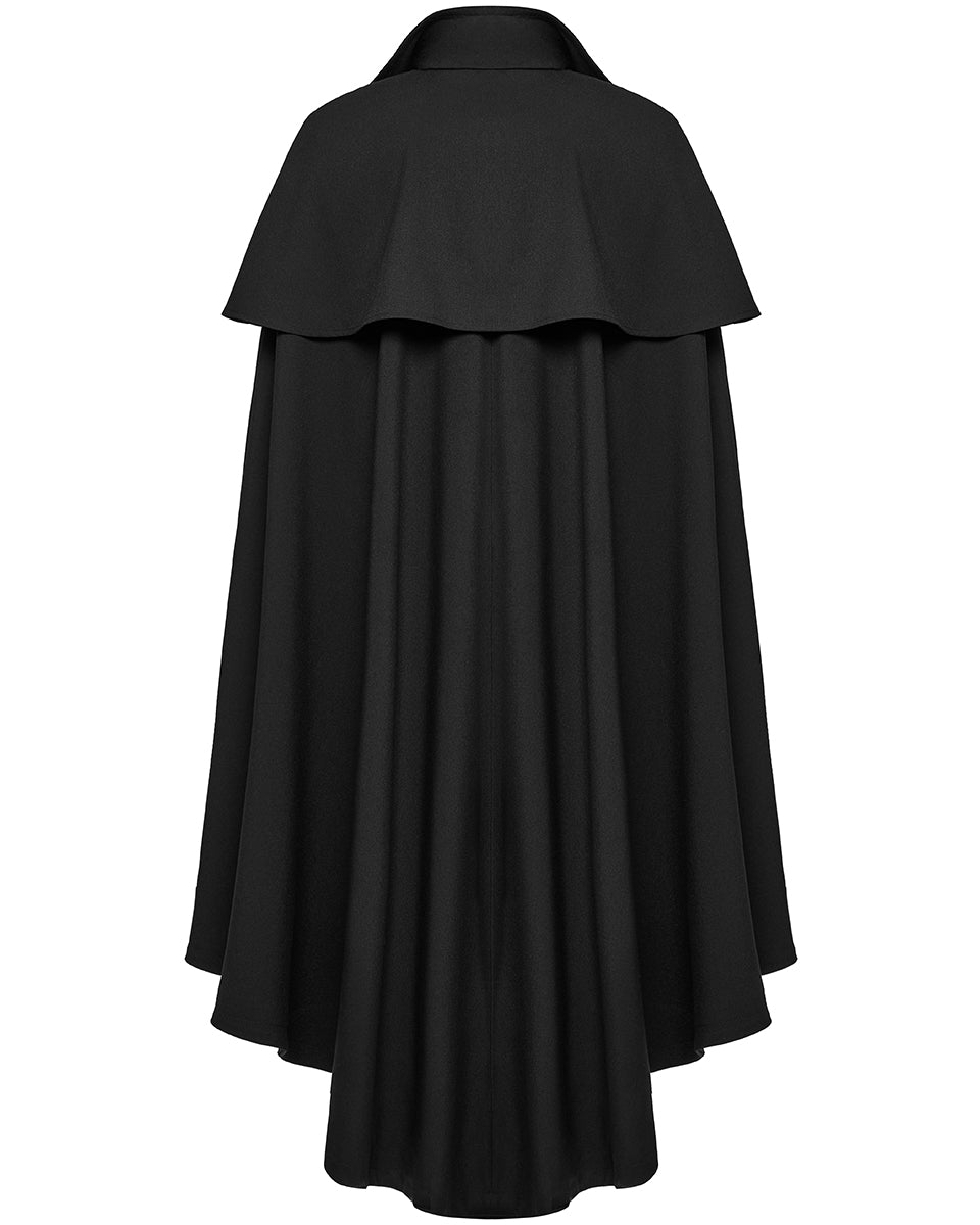 WY-1810DPM-BKM Mens Salazar Regency Gothic Vampire Cloak - Black