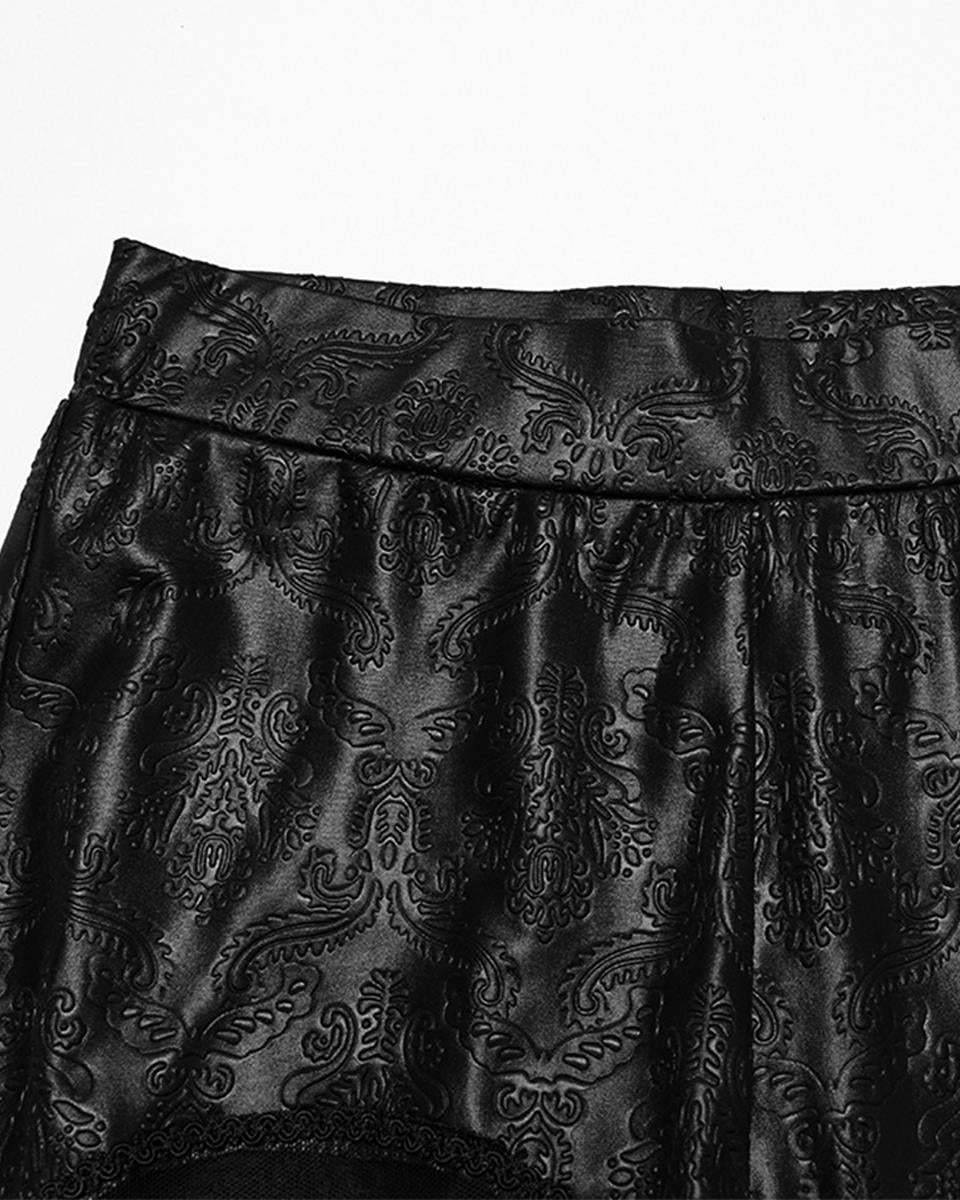 OK-711DDF Daily Life Womens Embossed Baroque Gothic Damask Butterfly Leggings
