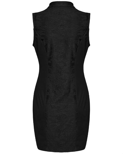 OQ-797LQF Daily Life Gothic Lolita Rose Jacquard Cheongsam Mini Dress
