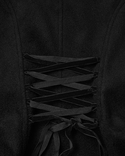 WY-1841EDF Womens Gothic Embroidered Victorian Woolen Riding Jacket