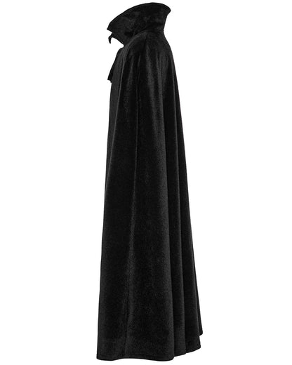 WY-1542DPM Mens Dark Night Gothic Faux Horsehair Count Cloak - Black & Red