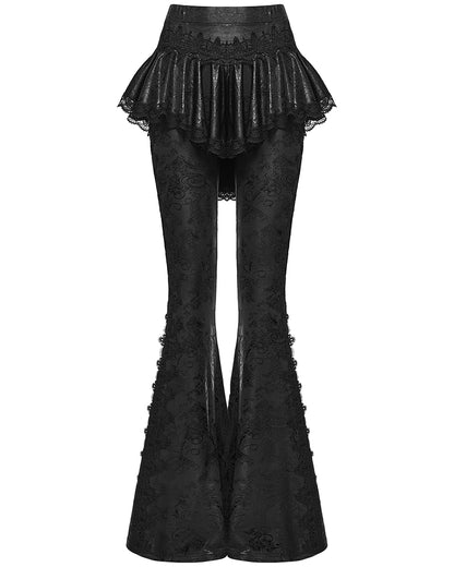 WK-731XCF Womens Baroque Gothic Skirted & Flared Leggings