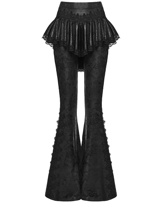 WK-731XCF Womens Baroque Gothic Skirted & Flared Leggings