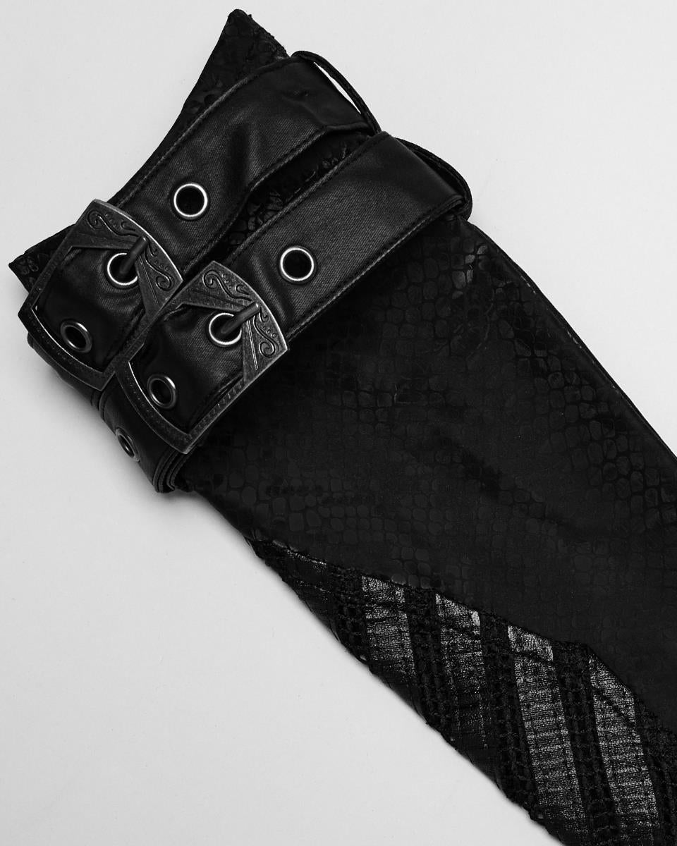 WS-620SSF-BKF Daily Life Dark Gothic Punk Snakescale Arm Warmers