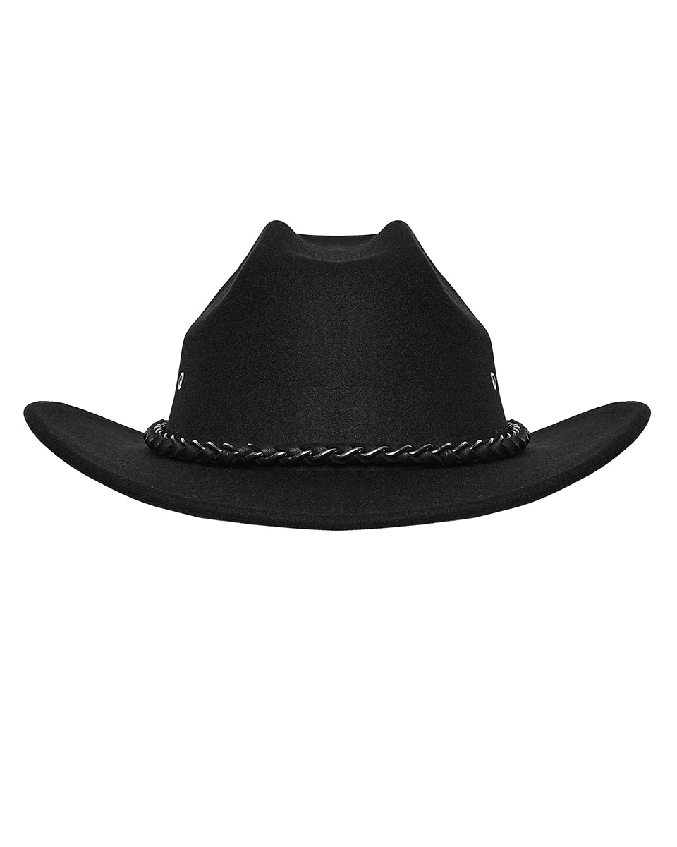 WS-860MZ Unisex Gothic Punk Skull & Chains Fedora Hat