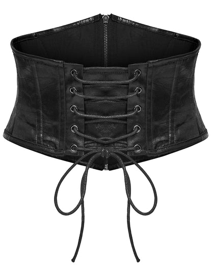 WS-875YDF Womens Gothic Chinese Dragon Coated Waist Cincher Corset Belt